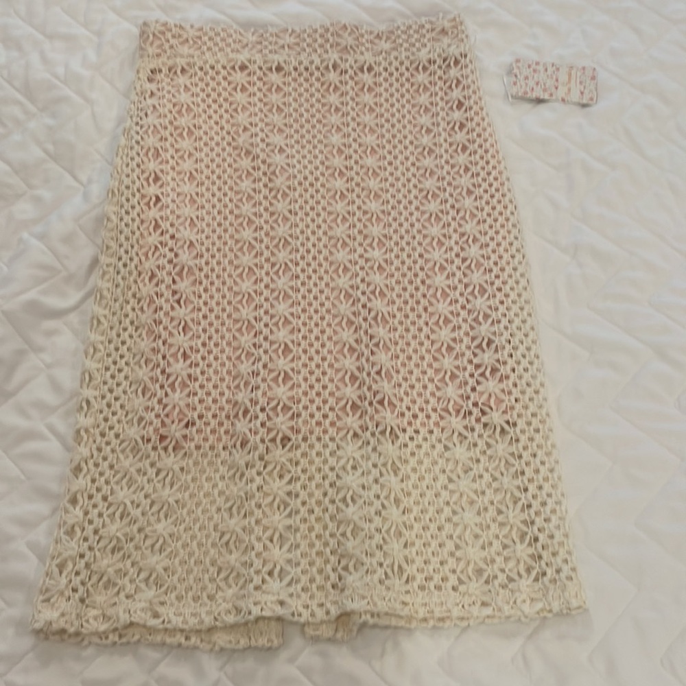 NEVER WORN Free People Ivory Comb Skirt